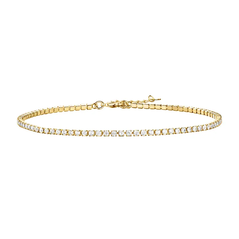 PAVOI 14K Gold Plated Anklets for Women - Tennis, Beaded, Station Ankle Bracelet - Summer Anklet Jewelry