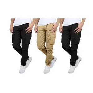 Men's 3 Pack Flex Stretch Cotton Cargo Pants Menswear Soft linen pants outfits Fathersdaygift Beige Trouser
