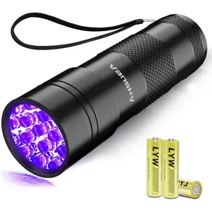 Black Light UV Flashlight,Vansky Blacklight 12 LED Urine Detector for Dog/Cat/Pet Urine & Dry Stains and Bed Bug on Carpets/Rugs/Floor,Matching with Pet Odor Eliminator Vansky
