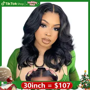 Bling Hair 6x4 5x5 HD Lace Easy Wear and Go Body Wave Glueless Human Hair Wigs Pre Plucked Pre Cut 7x5 9x6 Lace Closure Wigs for Beginners 180% Density Water Wave Lace Front Wigs for Black Women TikTokShopHolidayHaul