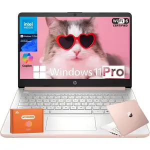 HP 2025 New Laptop for Student Business,Limited-Time Accessory Gift Set, Intel N150 CPU(Beats N4120), 14 Inch LED, up to 16GB RAM, 128GB UFS+256GB MSD, Wi-Fi 6, Copilot AI, Windows 11 Pro
