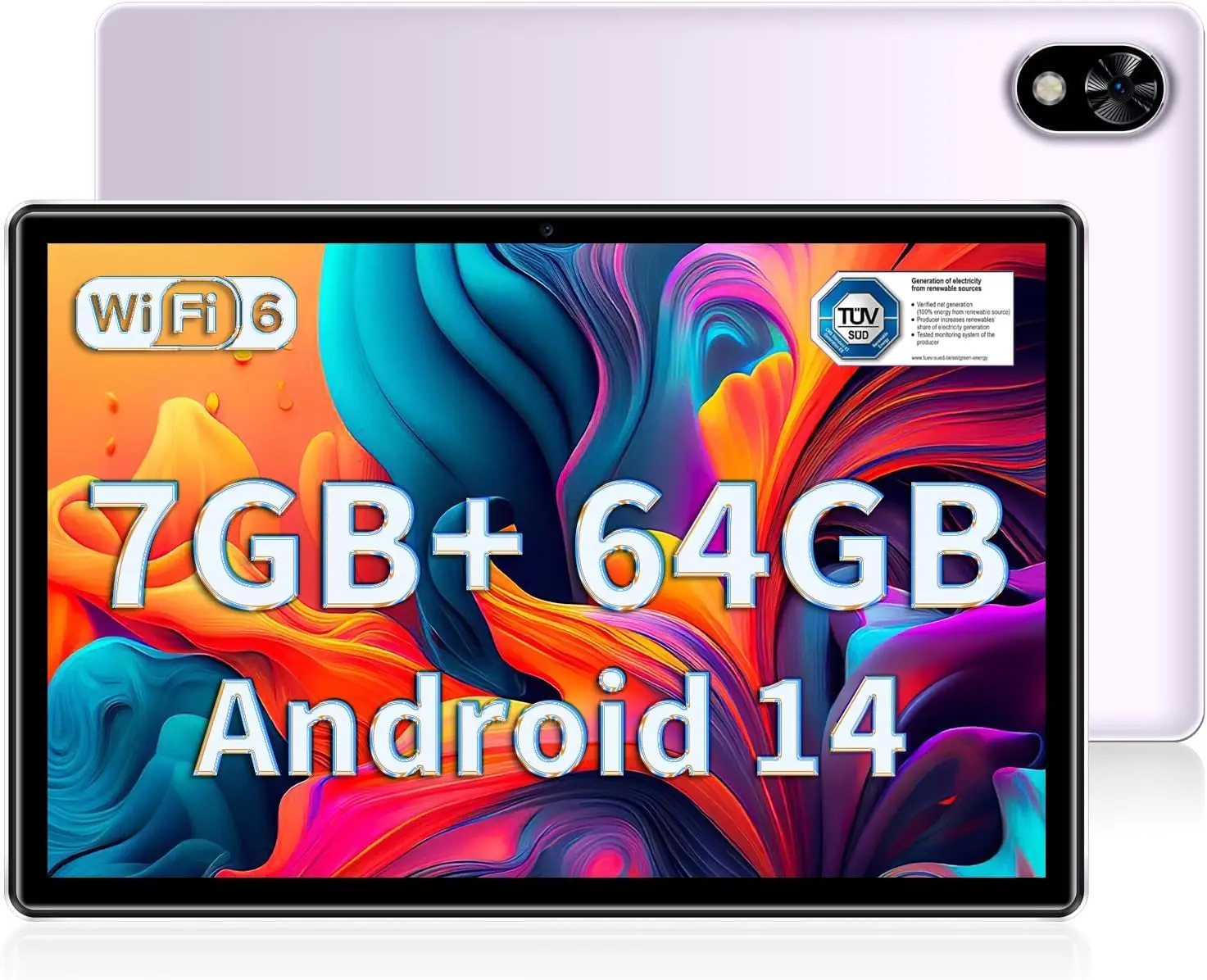 DOOGEE U9 Android 14 Tablet 10 inch Tablets,1TB Expand/64GB ROM Android Tablet with Quad-Core Processor,2.4G/5G WiFi,5060mAh Battery,Dual Camera,BT5.0/GPS