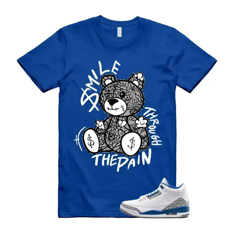 True Blue White Sneaker Matching T-Shirt, 3 True Blue Shirt, Classic Streetwear Unisex Tee, Perfect Gift for Sneaker Fans
