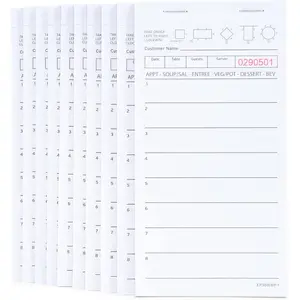 Guest Check Pads EP-3616WP-1 (10 Pads), Total 500 Sheets White Waitress Notepad, Server Order Pads for Restaurant