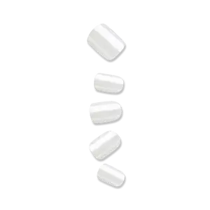 colorFX by Impress No Glue Fake Press On Nails - Universal | Solid, White, Short, Squoval, Manicure