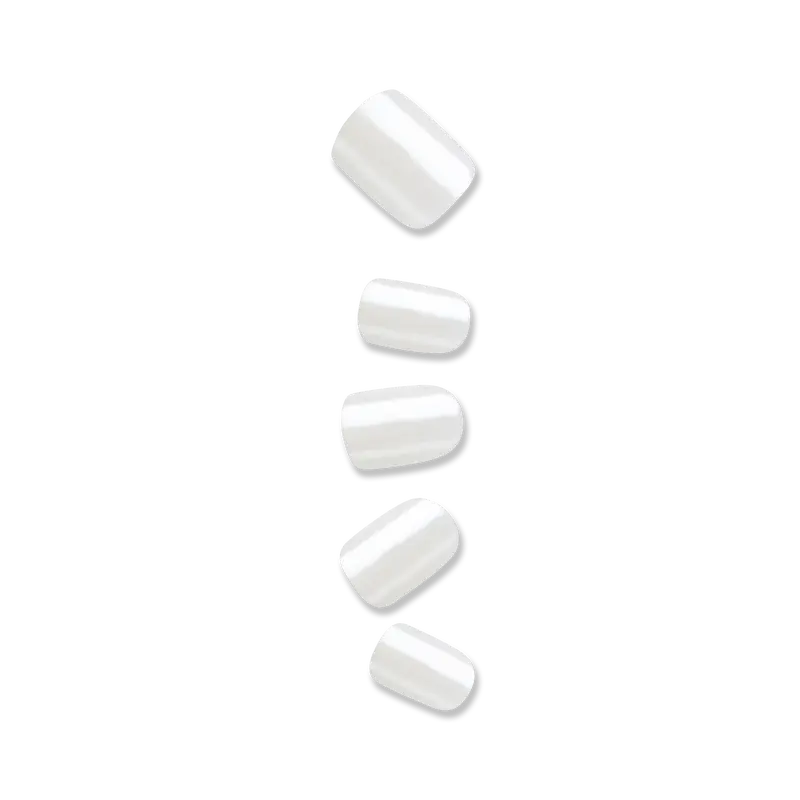 colorFX by Impress No Glue Fake Press On Nails - Universal | Solid, White, Short, Squoval, Manicure