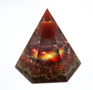 Carnelian Orgone Pyramids Spiritual Crystal Protection EMF Protection Spiritual Decor Office Decor Psychic Gifts Anxiety Relief Items