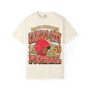 Team Logo Kansas City Football T-Shirt, Vintage's Tee, Retro Game Day T-Shirt, Gift for Him or Her, Heartland Football Tee,Team Sport Fan Gift Shirt