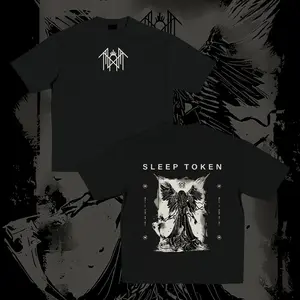 Unisex Fit Sleep Token Band Cotton T-shirt, Breathable And Sweat-Free, Soft And Comfortable, Summer Casual, Band Inspired Design, Concert Outfits, Gift For Boyfriend, Fans' Daily Wear Cotton Fabric