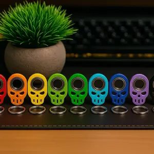 3D Keychain El Castigador Skull Fidget Spinner - Keychain Spinner - TikTok Gadget - Keyrambit - Karambit
