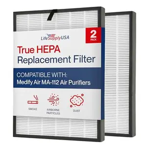 MA-112 3-in-1 True HEPA Filter + Pre-Filter + Carbon Filter Compatible with Medify MA Series 112 Air Purifiers