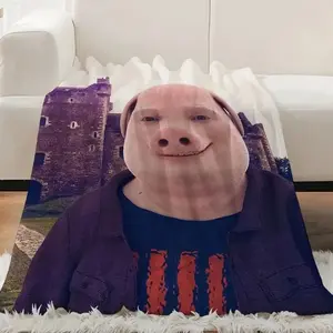 Soft Funny Throw Blanket John Pork Fluffy Soft Blankets & Throws Cute Blanket Plaid Luxury Cover Throw Sofa Knee Microfiber Star H Anime Child Home