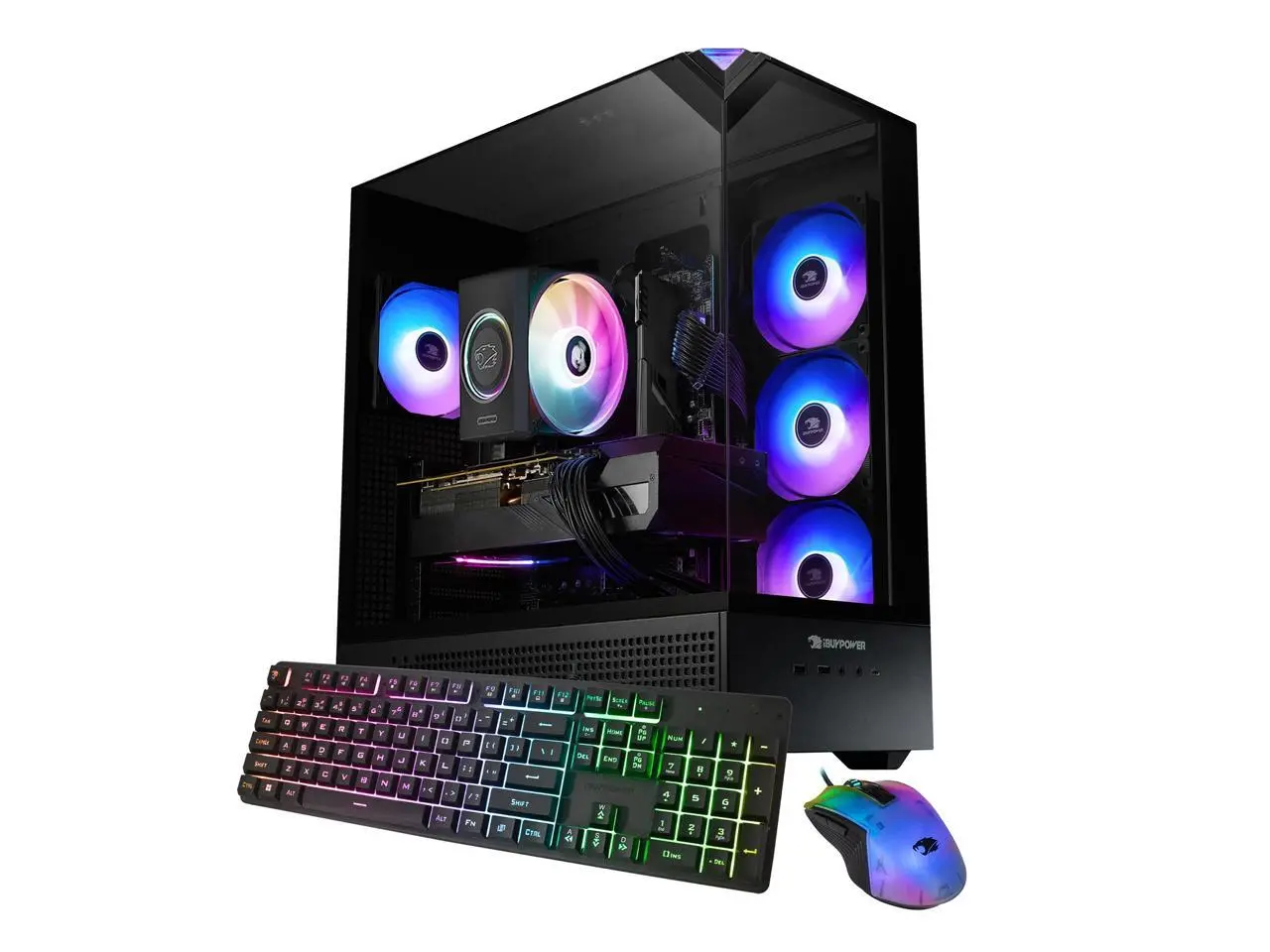 iBUYPOWER Element Gaming PC Desktop Computer Intel Core Ultra 5 250KF Plus CPU, NVIDIA GeForce RTX 5070 12GB GPU, 16GB DDR5 RAM, 1TB NVMe SSD, Windows 11 Home, Keyboard, Mouse  Black