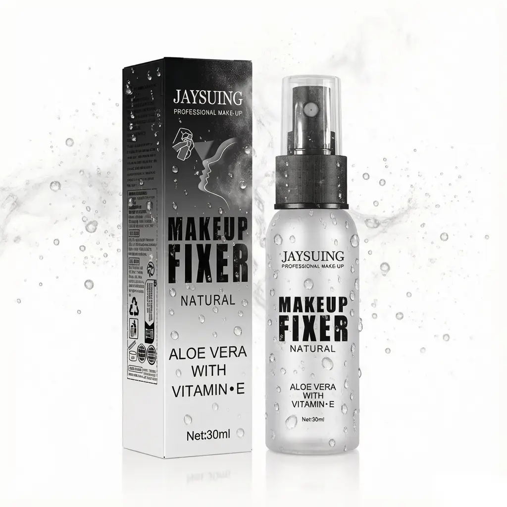 Natural Makeup Fixing Spray with Aloe Vera & Vitamin E, Long Lasting Waterproof Sweatproof Makeup Setting Mist, Oil Control Refreshing Facial Make-up Sealer 30ml