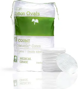 Premium 3” Large Cotton Rounds (50 Count) – Lint-Free Cotton Pads for Face & Makeup Removal | Dual-Sided Face Pads for Cleansing & Exfoliation | Hypoallergenic and 100% Pure Cotton