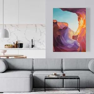 Begin Home Decor C1RC3648J3D9V4 36 x 48 in. Antelope Canyon - Modern Landscapes Canvas for Home Decor