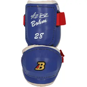 Alec Bohm Philadelphia Phillies Autographed Game-Used Blue Belgard Elbow Guard from the 2025 MLB Season - NF70450449 - Fanatics Authentic Certified