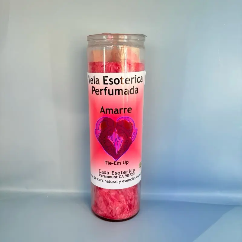Veladora AMARRE - Espiritual Candle with Natural Ingredients - Decorative for Home or Spiritual Use - Ornaments