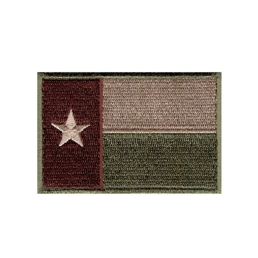 Texas TX State Flag 3.0 X 2.0 Inch Hook Patch (MTF4)