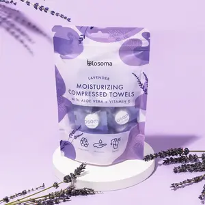 Lavender Moisturizing Compressed Towels | Infused with Aloe Vera and Vitamin E