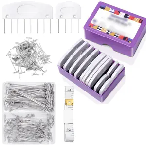 130Pcs Knit Blocking Pins Kit - 20 Knit Blockers & 100 T-pins Kit for Blocking Mats- Knit Blocking Combs for Blocking Knitting, Crochet, Lace or Needlework Projects, use for Knitting Mat