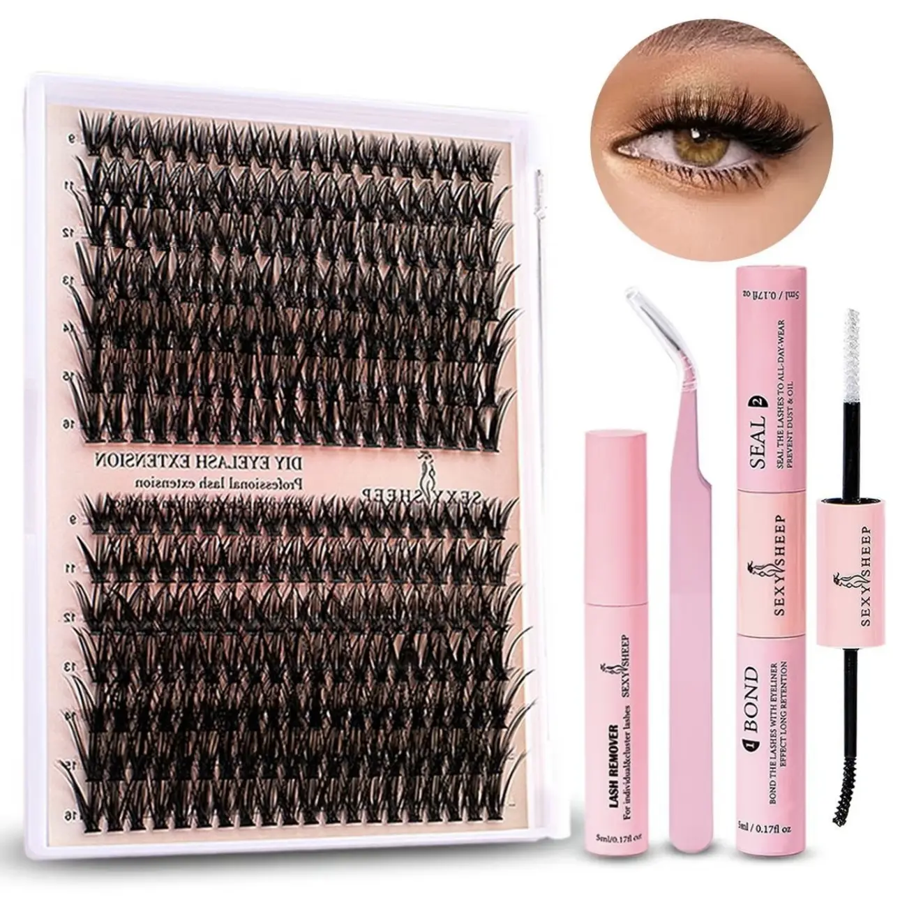 Summer Music festival Makeup lash extension kit 280 cluster