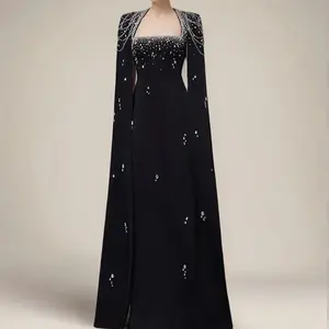 Cape Dress with Crystals