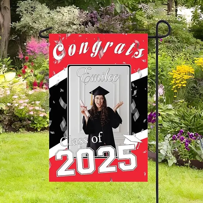 Personalized Graduation Flag Class Of 2025, Graduation 2025 Yard Sign, Class Of 2025 Decorations, College Graduation Decorations Class Of 2025