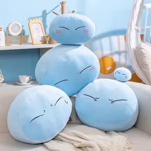 Slime Isekai Plush Pillow Cute Expression Slime Ball Doll Soft Stuffed Cushion Anime Peripheral Birthday Gift