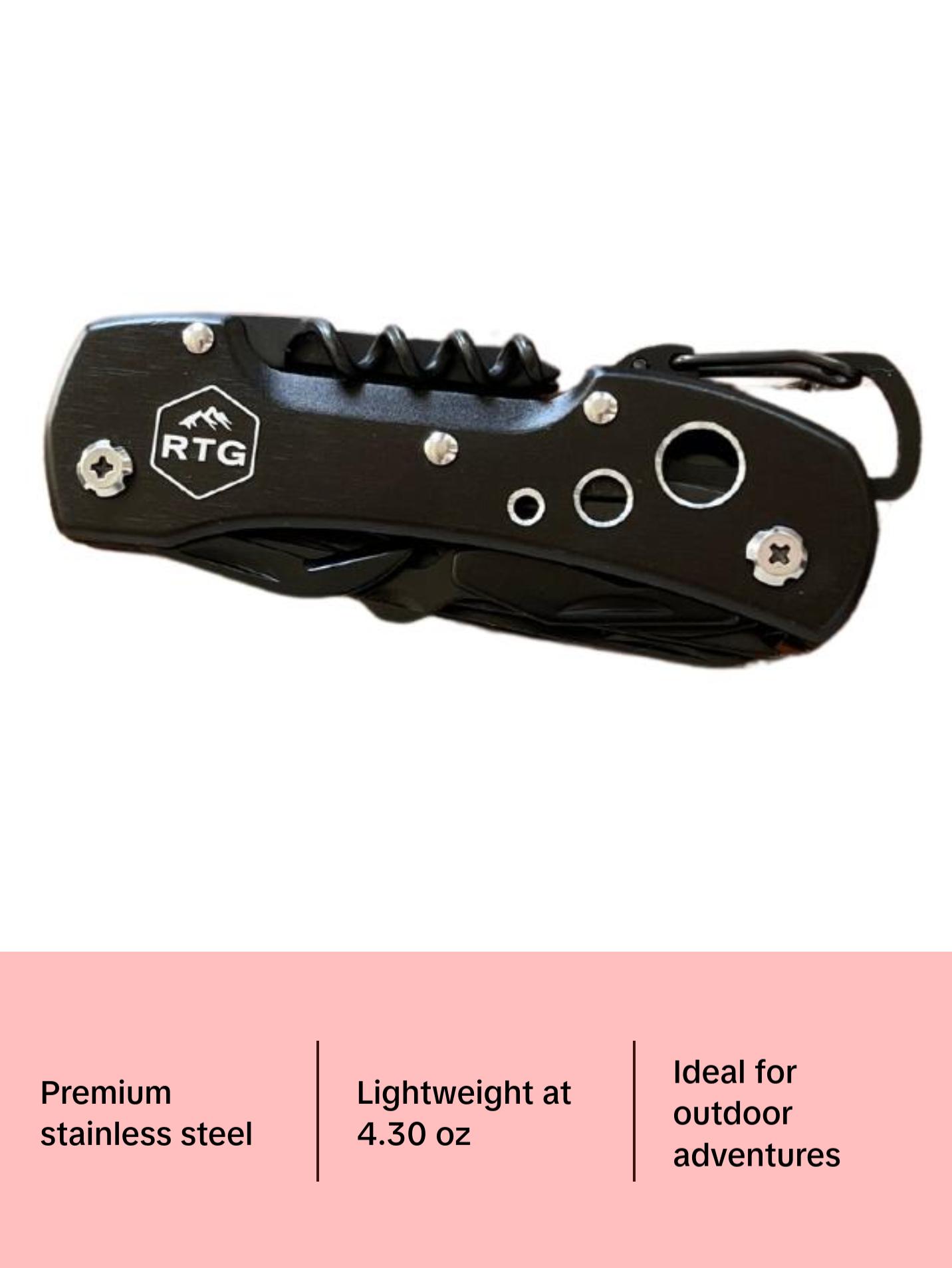 RTG Universal Multi-Tool – Versatile Stainless Steel Pocket Tool for Everyday Carry, Survival, and Outdoor Adventures