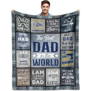 Gifts for Dad Blanket 60”x50'', Dad Gifts, Gift for Dads Birthday, Father Gift from Daughter Son, Best Dads Gifts' for Christmas