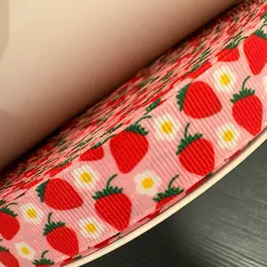 6/8" STRAWBERRY Grosgrain Ribbon 100-Yard Roll 6/8" STRAWBERRY Grosgrain Ribbon 100-Yard Roll