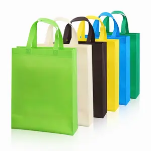 50-Pack Reusable Non-Woven Bags, Thick Eco-Friendly Foldable Storage Bags, Individual Bags, Customizable Logo Printing, Ideal for Grocery, Takeout, Gifts, Clothing Packaging