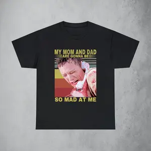 My Mom And Dad Are Gonna Be So Mad At Me Shirt, Scream Ghost Face Matthew Lillard Fan Lover T-Shirt, MATTHEW LILLARD  Casual Fit Fabric Top