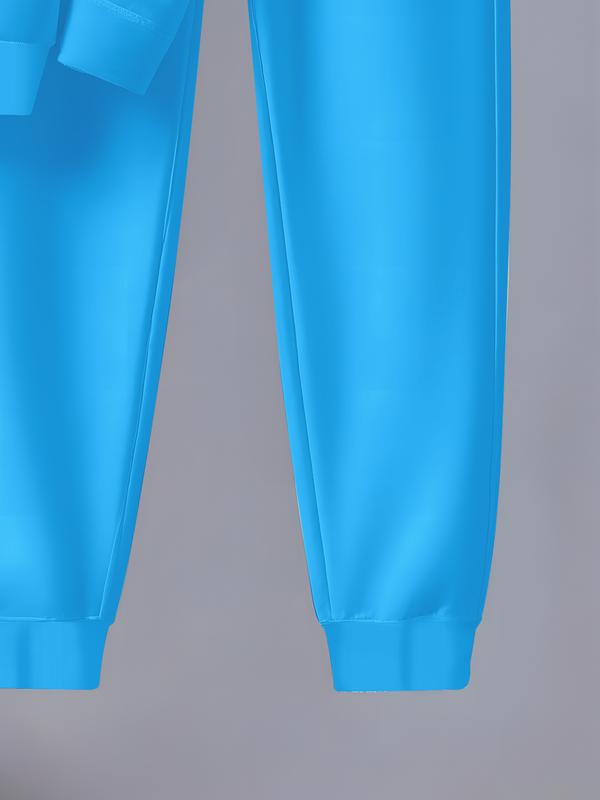 Boys' Football Theme Hoodie & Jogger Set, Casual Fitted Sportswear for Spring & Fall, Warm Comfortable School Training Daily Wear Boys' Football Theme Hoodie & Jogger Set, Casual Fitted Sportswear for Spring & Fall, Warm Comfortable School Training Daily Wear