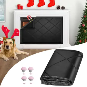 Thickened Magnetic Fireplace Cover, Insulated Windproof Screen, Prevents Cold Air Leakage, Strong Magnet Attachment, Warm Fireplaces Protector