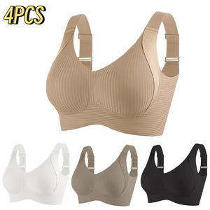 EssElegance Color Wireless Bras Push Up Bralettes Seamless Bras Full Coverage Bra Women's Wear Comfortable Breathable Cup TikTokShopBacktoSchool