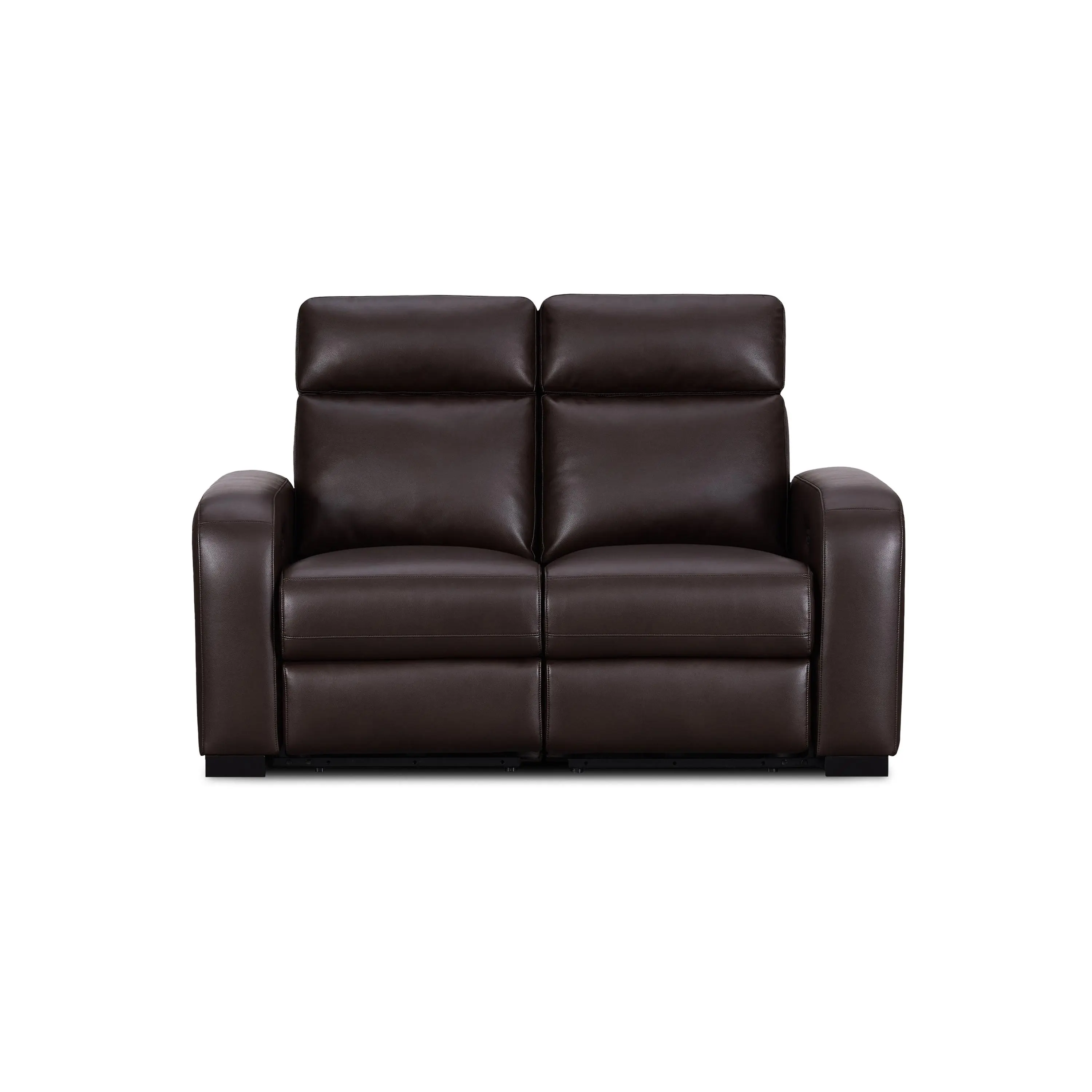 Power Reclining Loveseat with Power Headrests and USB Ports | Leather Alternative