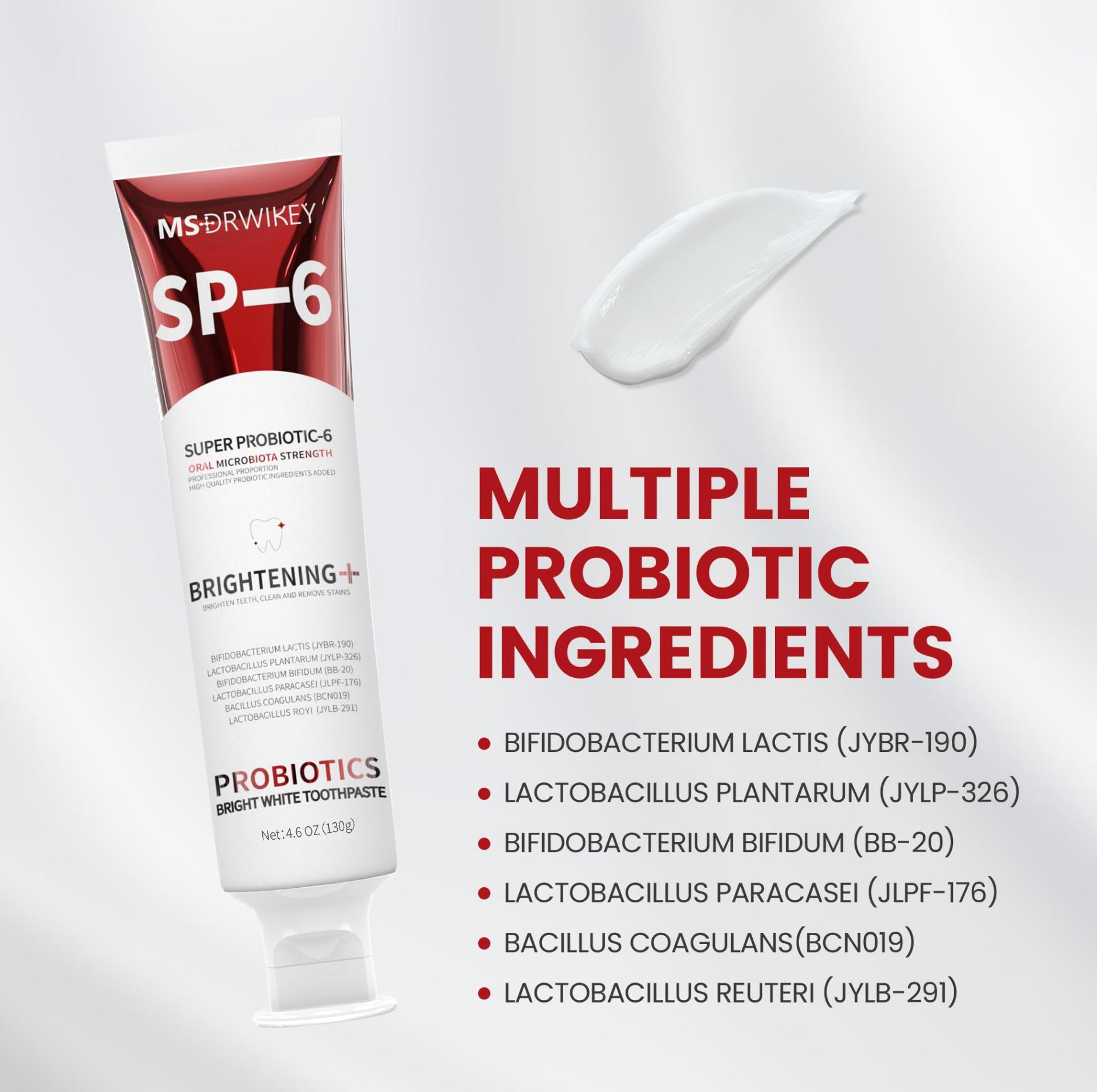 MSDRWIKEY SP-6 & 7-Pro Toothpaste Set | Dual Action Probiotics for Enamel Repair & Freshness |  Oral Care
