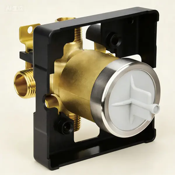 Solid Brass Universal Shower Valve Body for Delta MultiChoice Tub & Shower Systems, 1/2-Inch Inlets, Rough-In Valve Without Stops, Test Cap Included, Fits Copper Pipes, Compatible with 13,14,17,&17T Series Trim, Easy Replacement for R10000-UNBX