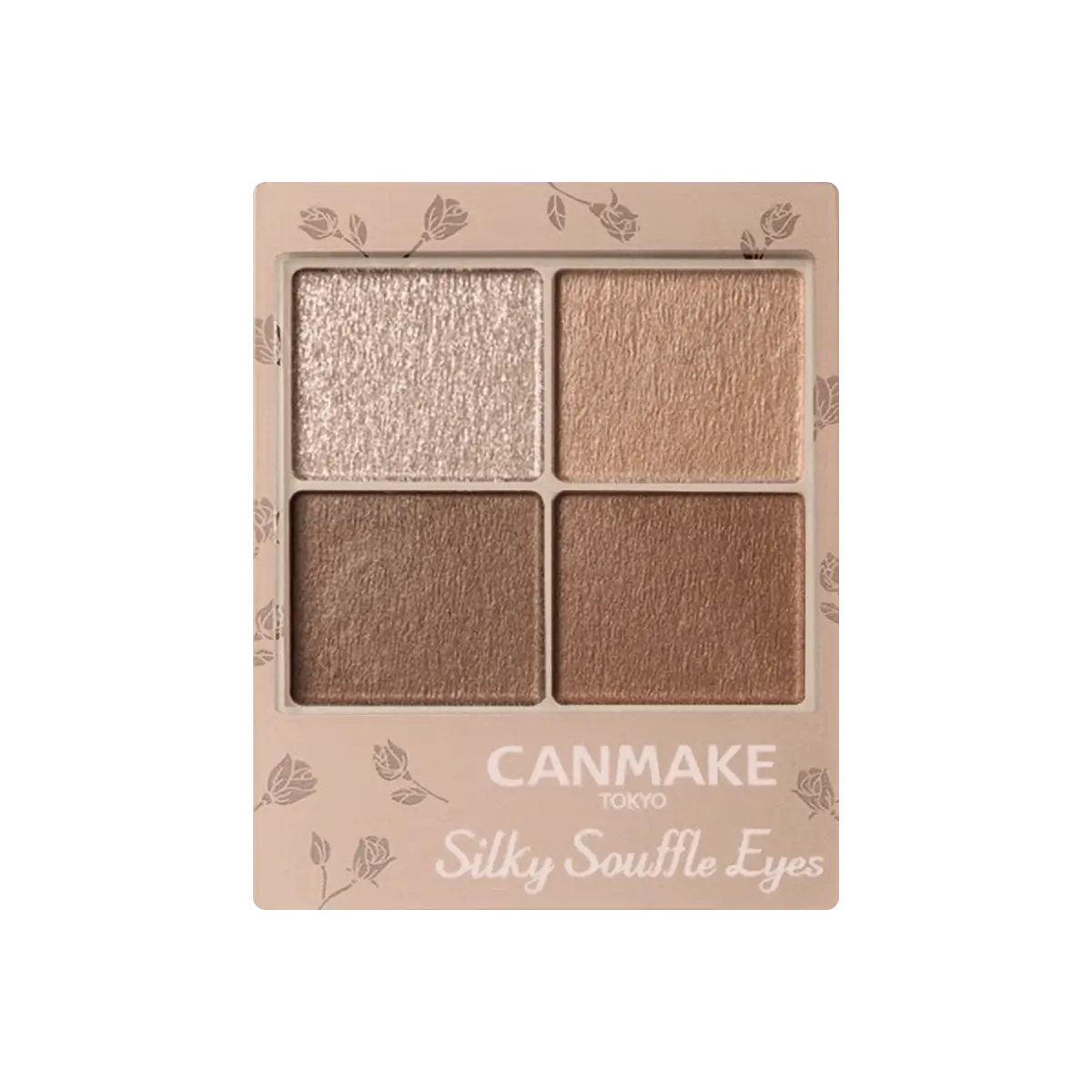 CANMAKE Creamy Touch Shadow Palette - Warm Mocha #M05 | 4-Color Eyeshadow Compact for Natural Matte & Shimmer Finish, Portable & Easy to Blend