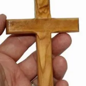 Magnetic Wooden Cross - Handcrafted Natural Wood Design for Home Decor and Spiritual Use