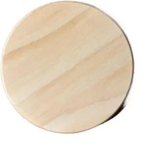 4 piece 4 inch round wood/slate engraveable coasters