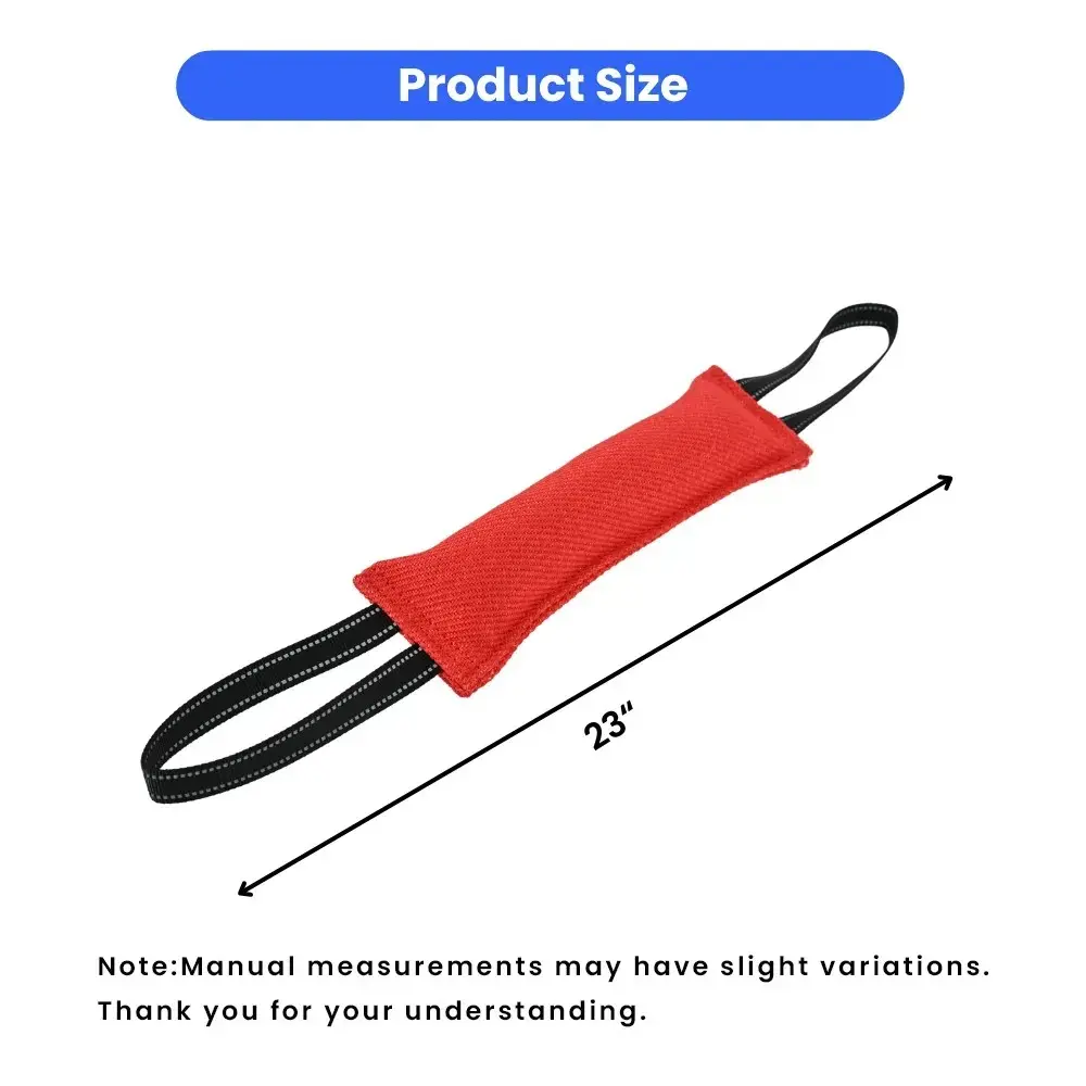Dog Bite Tug Toy 23" Heavy Duty Training Pull Toy With Double Handles
