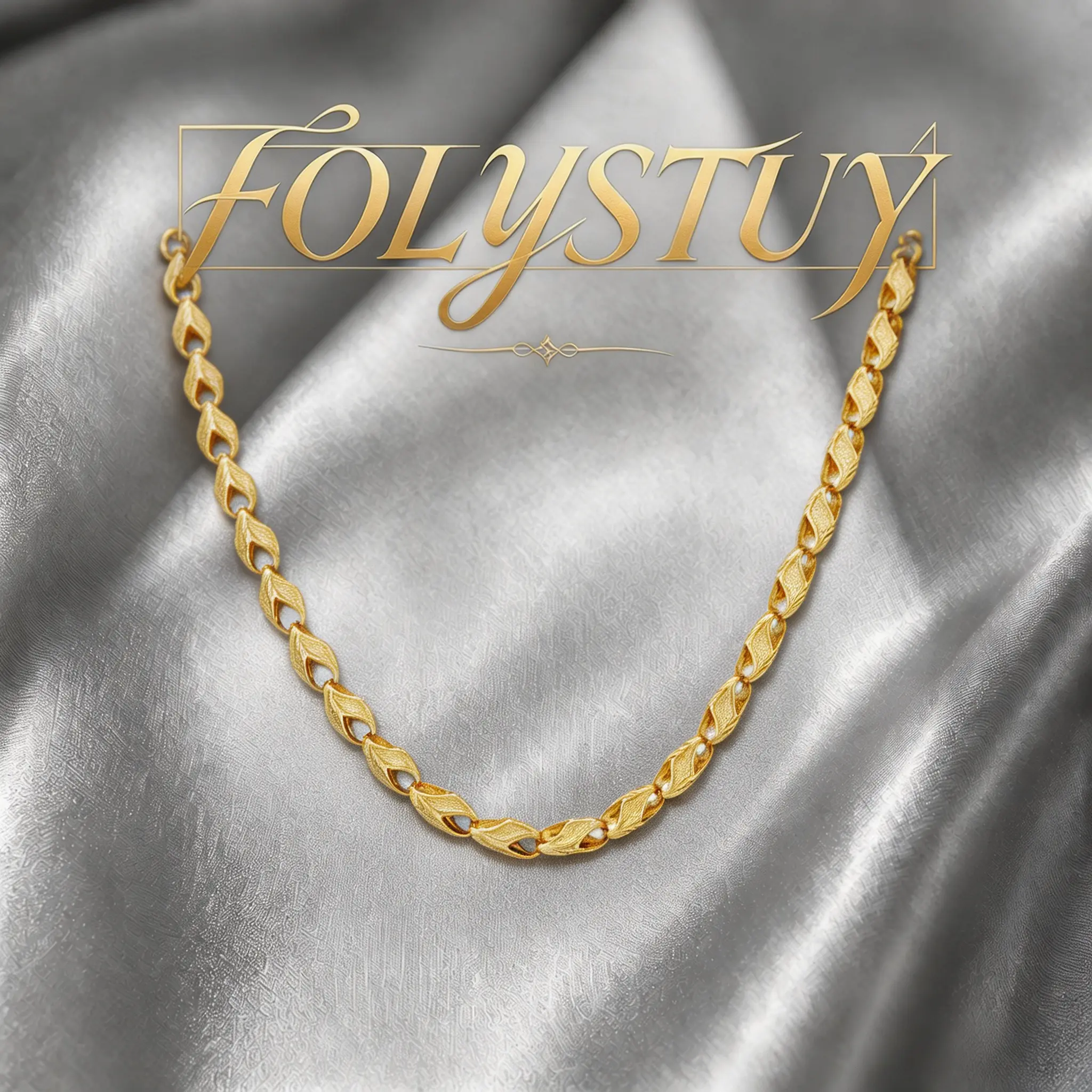 【FOLYSTUY（YNY03)] Vintage Wheat Ear Texture Necklace for Women, 18K Gold Plated Matt Sand Surface Rhombus Chain, Light Luxury and Versatile Collarbone Chain