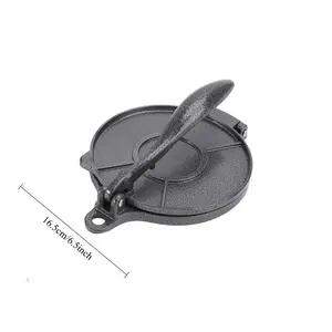 1 PC Dough Press Maker, Aluminum Alloy Dough Press, Manual Mexican Corn Dough Shaper, Household Tortilla Press, Corn Tortilla Mold, For Pork Rolls, Chapati Bread, Rotating Pizza Press Mold