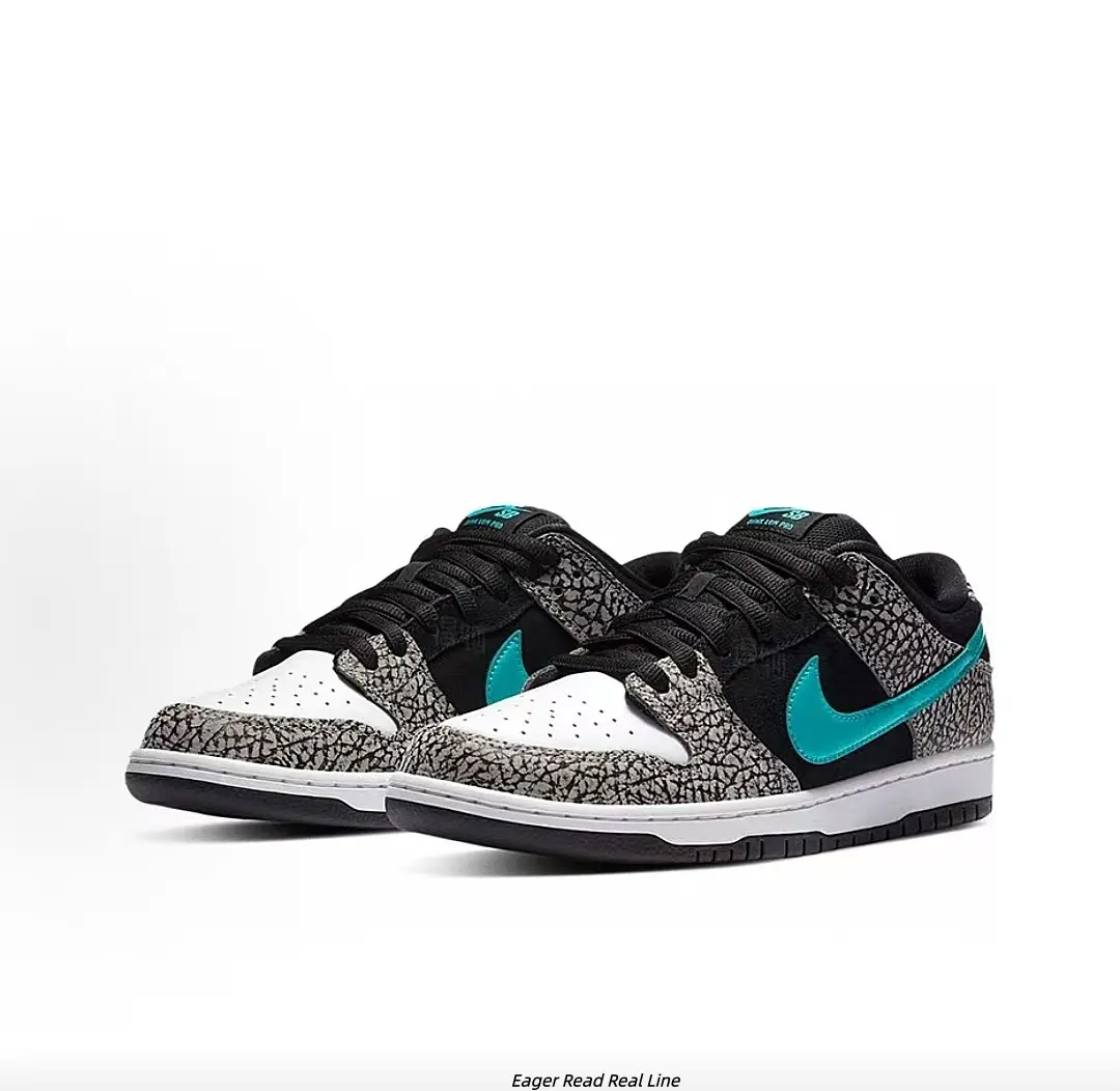 Grey Crack Leather Teal Accent Vintage Low Top Skate Shoes, Dark Street Daily Casual Footwear For Men Women All Seasons