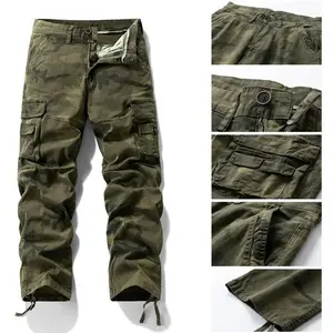 Men’s summer camouflage cargo pants, casual loose long pants, Japanese retro design, suitable for everyday and outdoor wear