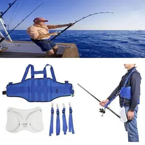 Adjustable Boat Fishing Belly Belt Rod Holder Fighting Belt Harness Waist Belt