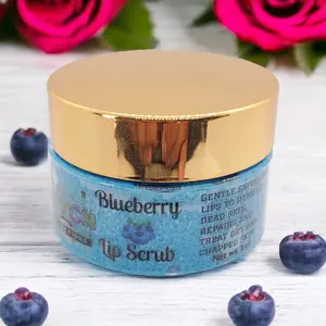 Handmade Blueberry Lip Scrub - Exfoliating Lip Treatment for Soft and Smooth Lips - Lip care, Lip Repair